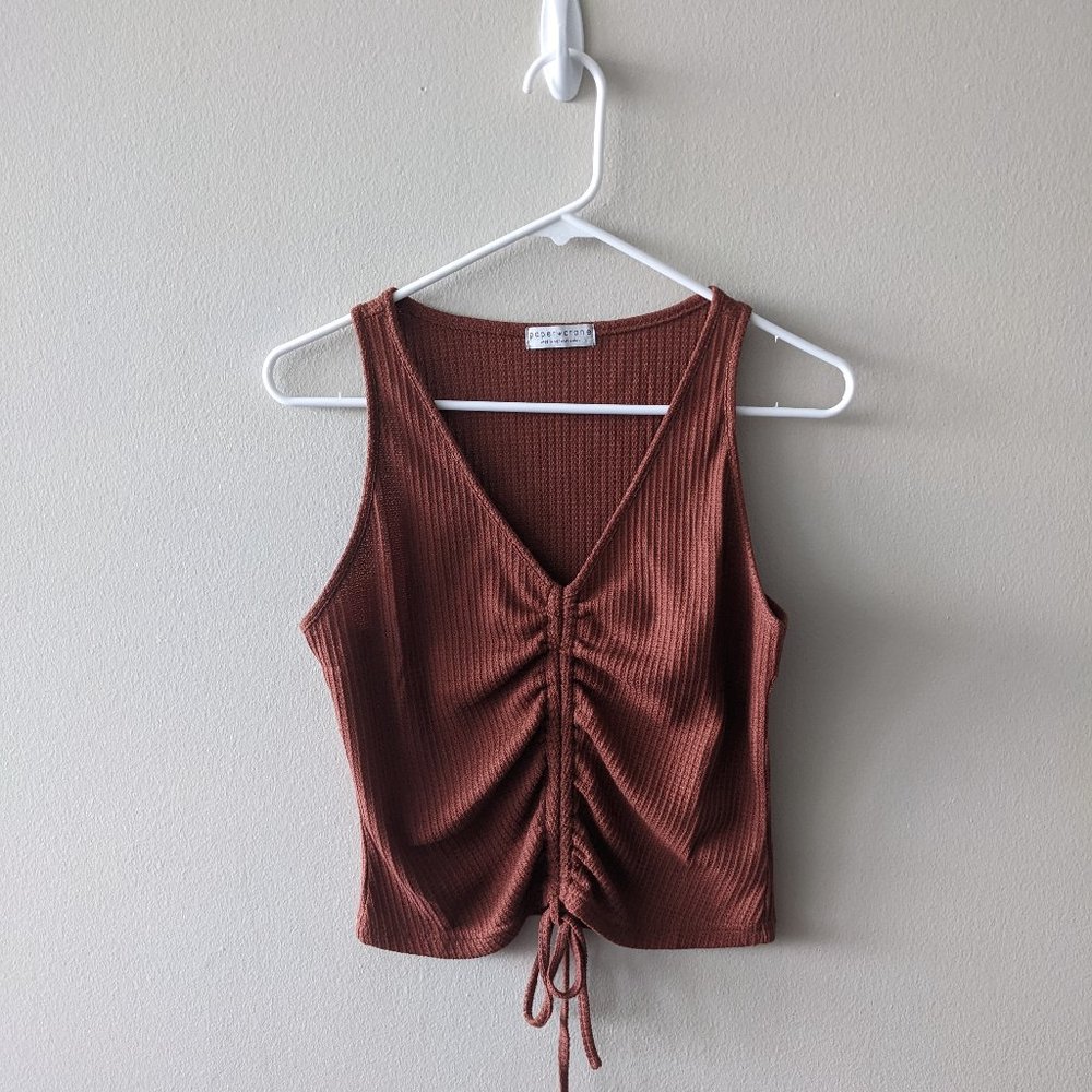 Paper Crane - Red  V-Neck Tank - Size Small
